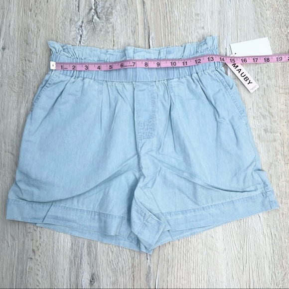 Mauby Paperbag Waist Light Blue Shorts - Picture 8 of 10